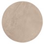 Alfombra de pelo corto suave lavable HUARTE arena Ø 120 cm