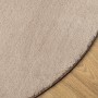 Alfombra de pelo corto suave lavable HUARTE arena Ø 120 cm