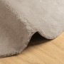 Alfombra de pelo corto suave lavable HUARTE arena Ø 120 cm
