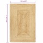 Alfombra de yute tejida a mano natural 160x230 cm