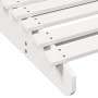 Tumbona de madera maciza de pino blanca 205x110x31,5 cm