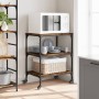 Carrito de cocina madera ingeniería roble ahumado 60x41x76 cm