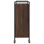 Carrito de cocina madera de ingeniería marrón roble 70x30x82 cm