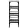 Carrito de cocina madera ingeniería gris Sonoma 45x35x89,5 cm