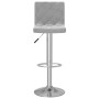 Taburetes de cocina 2 unidades terciopelo gris claro