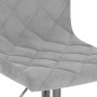 Taburetes de cocina 2 unidades terciopelo gris claro
