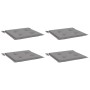 Cojines de silla de jardín 4 uds tela Oxford gris 50x50x3 cm