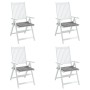 Cojines de silla de jardín 4 uds tela Oxford gris 50x50x3 cm