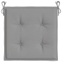 Cojines de silla de jardín 4 uds tela Oxford gris 50x50x3 cm