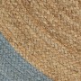 Alfombra hecha a mano de yute con borde verde oliva 150 cm