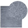 Alfombra peluda de pelo largo moderna PAMPLONA azul 120x120 cm