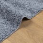 Alfombra peluda de pelo largo moderna PAMPLONA azul 120x120 cm