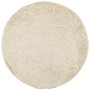 Alfombra peluda de pelo largo moderna PAMPLONA dorado Ø 100 cm