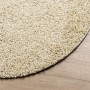 Alfombra peluda de pelo largo moderna PAMPLONA dorado Ø 100 cm