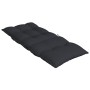 Cojines de silla con respaldo alto 2 uds tela Oxford negro