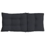 Cojines de silla con respaldo alto 2 uds tela Oxford negro