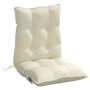 Cojines para silla con respaldo bajo 2 uds tela Oxford crema