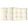 Cojines para silla con respaldo bajo 2 uds tela Oxford crema