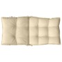 Cojines para silla con respaldo bajo 2 uds tela Oxford beige