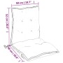 Cojines para silla con respaldo bajo 4 uds tela Oxford rosa