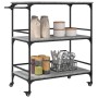 Carrito de cocina madera ingeniería gris Sonoma 100,5x50x105 cm