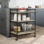 Carrito de cocina madera ingeniería roble Sonoma 65x40x86,5 cm