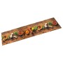 Alfombra de cocina lavable terciopelo dibujo especias 60x180 cm