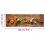 Alfombra de cocina lavable terciopelo dibujo especias 60x180 cm