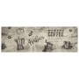 Alfombra de cocina lavable terciopelo gris café 60x180 cm