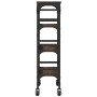 Carrito de cocina madera de ingeniería marrón roble 53x20x76 cm