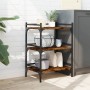 Carrito de cocina madera ingeniería roble ahumado 50x35x75,5 cm