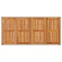 Mesa de jardín ratán PE beige y madera de acacia 190x90x75 cm