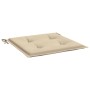 Cojines de silla de jardín 4 uds tela beige 40x40x3 cm