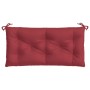 Cojines de banco de jardín 2 uds rojo tinto 100x50x7 cm