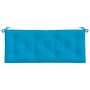 Cojines de banco de jardín 2 uds azul claro 120x50x7 cm