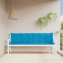 Cojines de banco de jardín 2 uds azul claro 200x50x7 cm