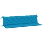 Cojines de banco de jardín 2 uds azul claro 200x50x7 cm
