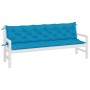 Cojines de banco de jardín 2 uds azul claro 200x50x7 cm