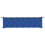 Cojines de banco de jardín 2 uds tela Oxford azul 200x50x7 cm