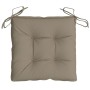 Cojines de silla de jardín 2 uds tela Oxford taupé 40x40x7 cm