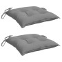 Cojines de silla de jardín 2 uds tela Oxford gris 50x50x7 cm