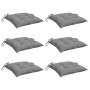 Cojines de silla de jardín 6 uds tela Oxford gris 50x50x7 cm