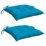 Cojines de silla de jardín 2 uds tela Oxford azul 50x50x7 cm