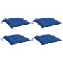 Cojines de palets de jardín 4 uds tela Oxford azul 50x50x7 cm