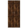 Armario madera contrachapada color roble ahumado 80x52x180 cm