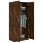 Armario madera contrachapada color roble ahumado 80x52x180 cm