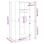 Armario madera contrachapada color roble ahumado 80x52x180 cm