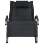 Tumbona con almohada textileno negro