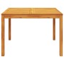 Mesa de comedor de jardín madera maciza de acacia 110x110x75 cm
