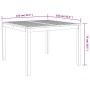 Mesa de comedor de jardín madera maciza de acacia 110x110x75 cm